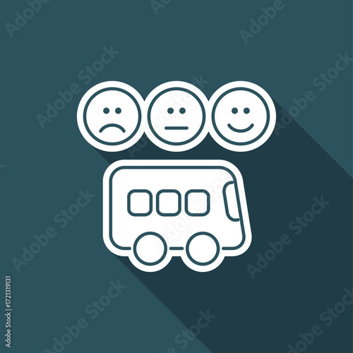 Bus rating icon - Thin series