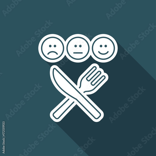 Restaurant rating icon - Thin series