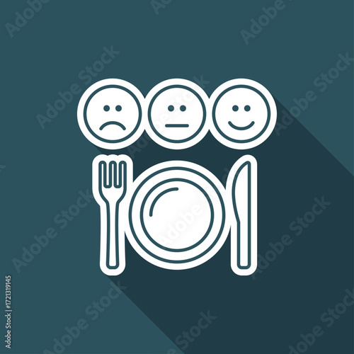 Restaurant rating icon - Thin series