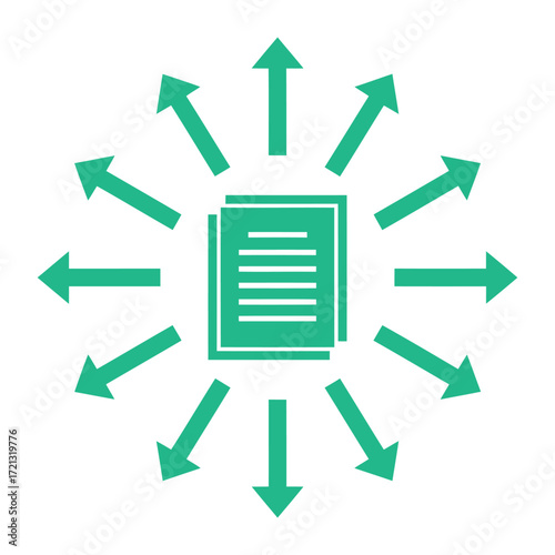 Vector art of document distribution for information sharing