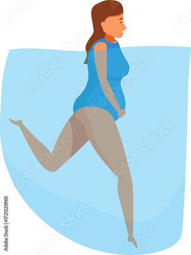 Pregnant woman enjoying water aerobics, promoting healthy lifestyle during pregnancy
