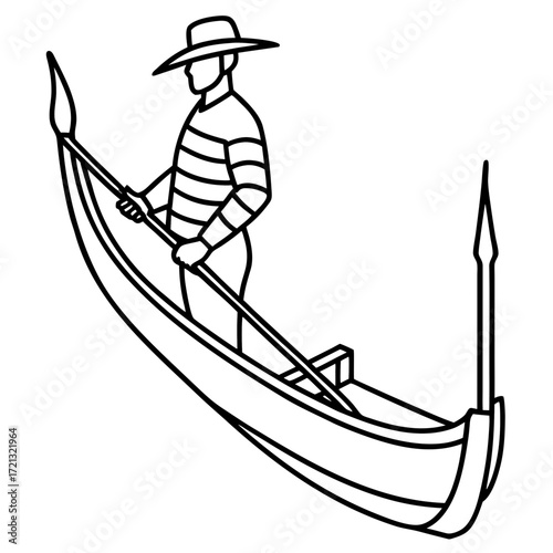 Gondola Line Art Vector