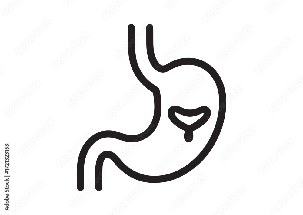 Obraz premium Stomach line art Vector