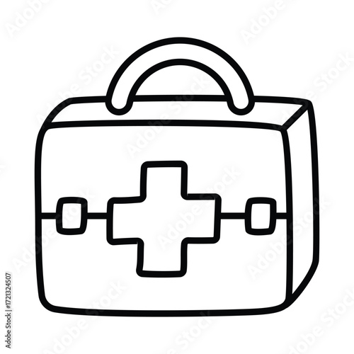 First Aid Kit doodle icon EPS 10 file