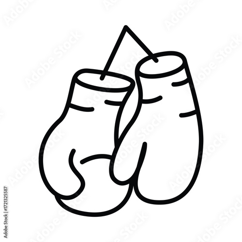 Boxing Gloves  doodle icon EPS 10 file 