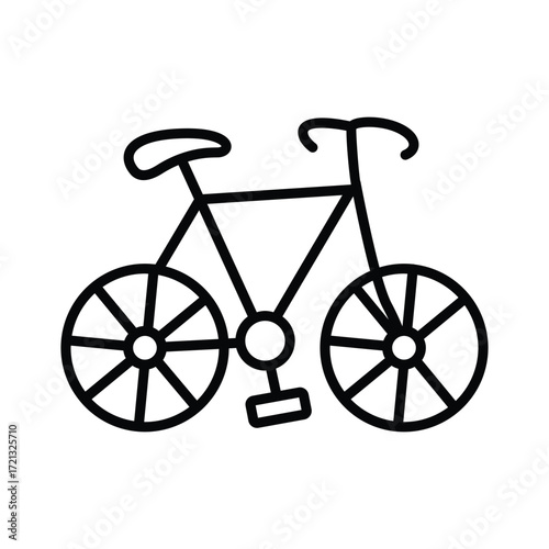 Cycling doodle icon EPS 10 file
