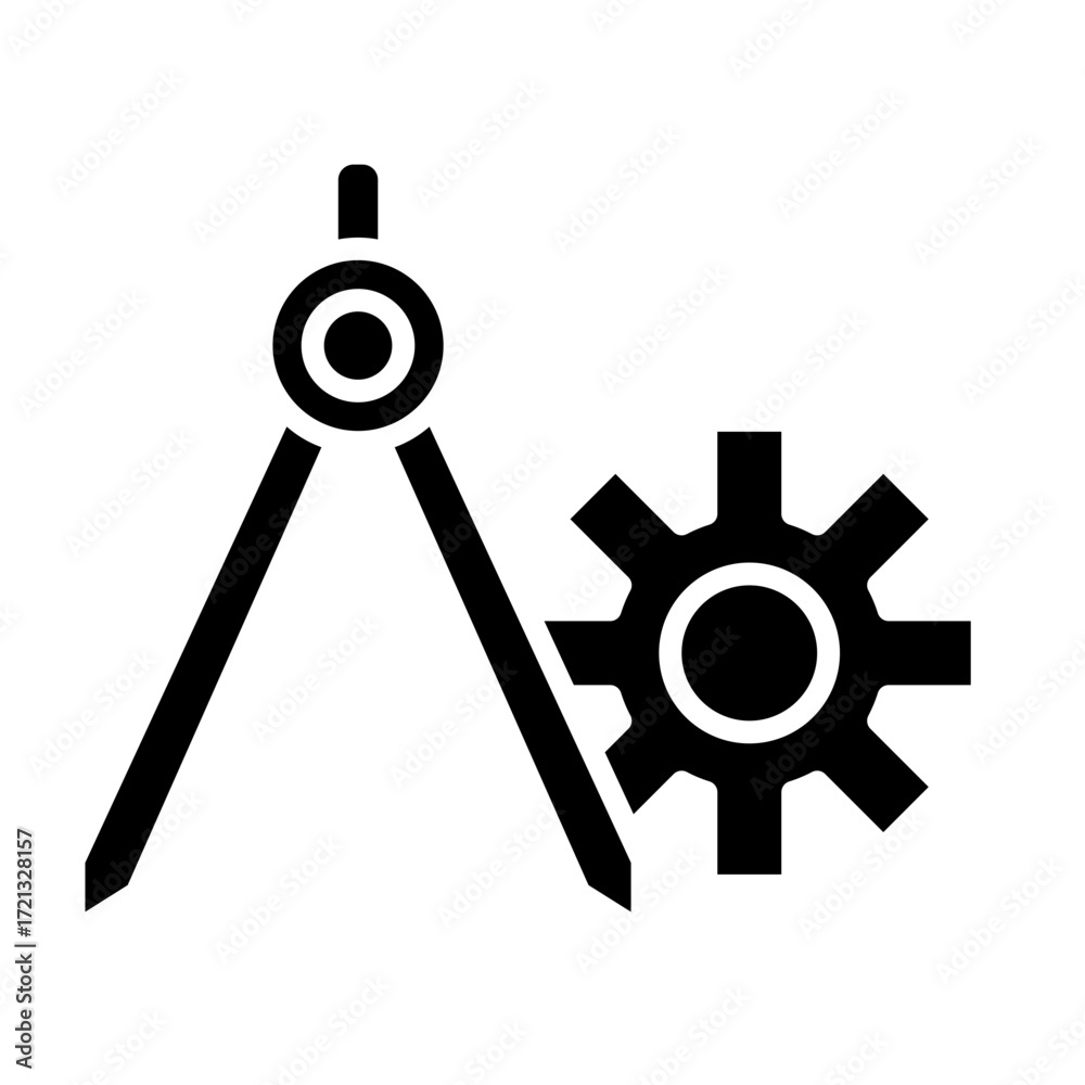 Obraz premium Technical Drawing Vector Icon