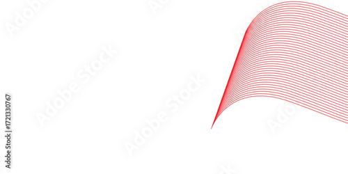 A beautiful red Christmas ribbon banner illustration with a blank curl design
