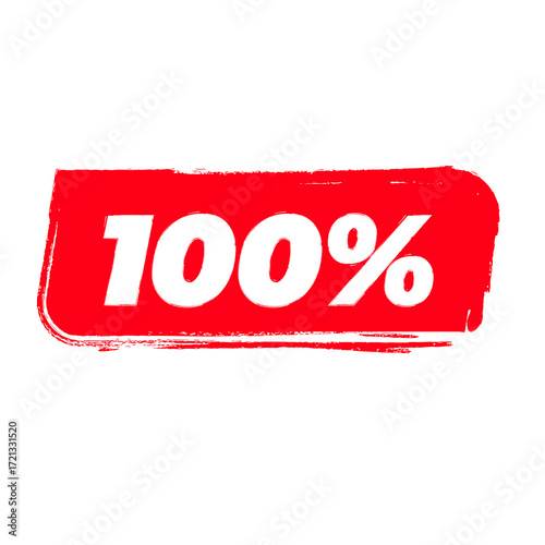 Photos 100 Percent Brushed Style Logo on a Transparent Background