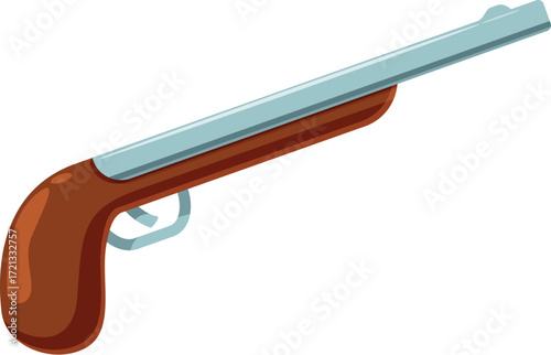 Hunting rifle isolated on a white background, ready for action, perfect for hunting or shooting sports