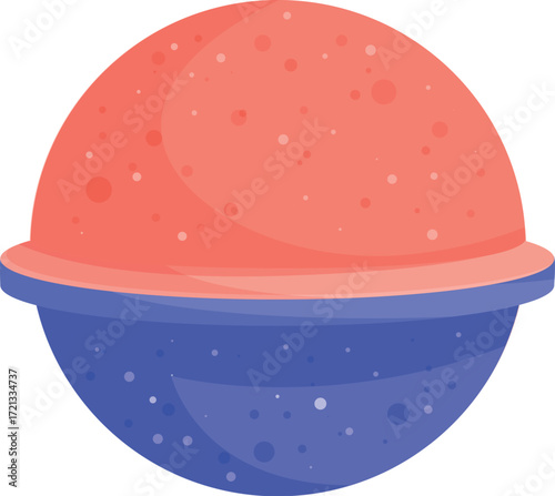 Colorful planet rotating in the solar system, space exploration and astronomy concept