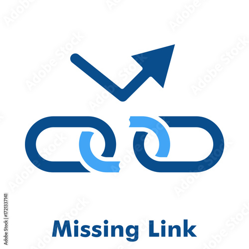 Missing Link Icon in Two Color Glyph Style