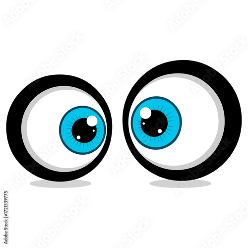 Cartoon eyes staring intently, looking directly at you.