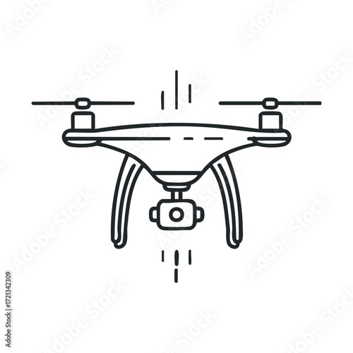 Drone capturing aerial views in modern technology landscape