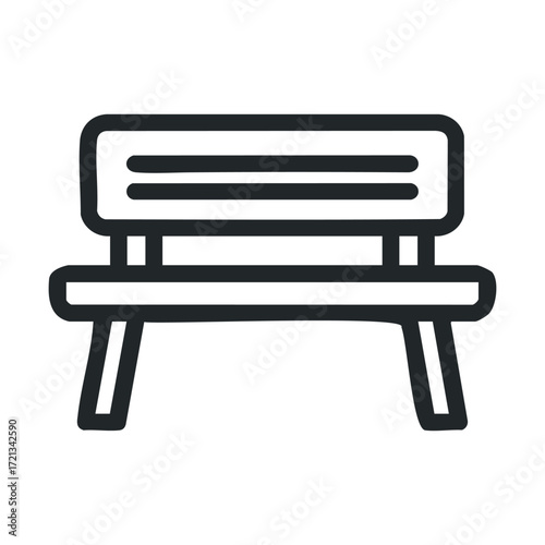 Simple bench design for outdoor relaxation and seating areas