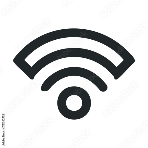 Wireless internet connection symbol for digital connectivity