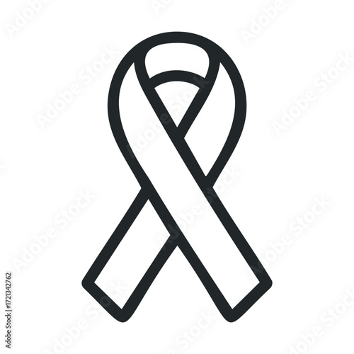 Awareness ribbon symbol for promoting causes and solidarity
