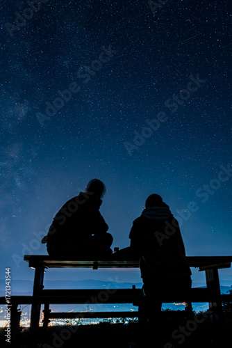 monument under the starry sky and milky way in night
