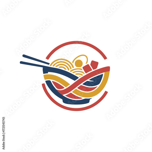 Elegant modern vector Ramen Restaurant Logo Japanese ramen house branding minimal style premium food logo illustration for asian noodle restaurant hospitality and culinary business branding