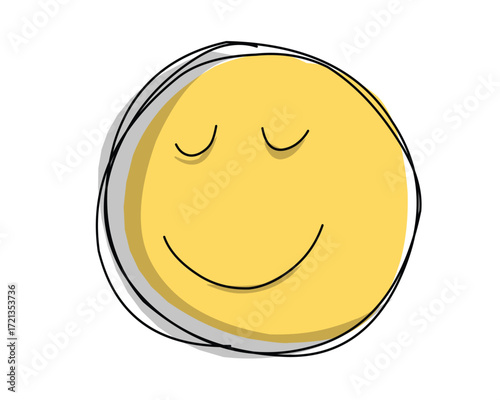 cute emoji emoticon with comfortable emotions illustration.eps