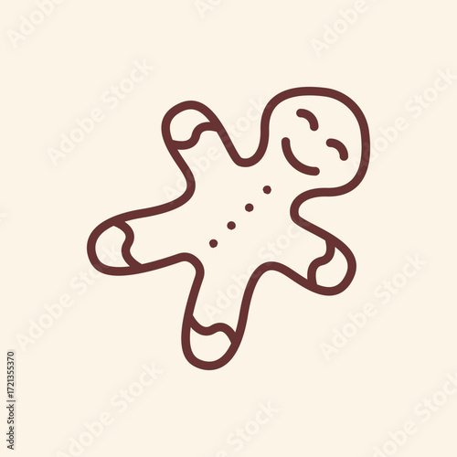 Cheerful gingerbread man dancing delightedly for the holidays, perfect for holiday marketing materials and festive designs that bring joy to your projects