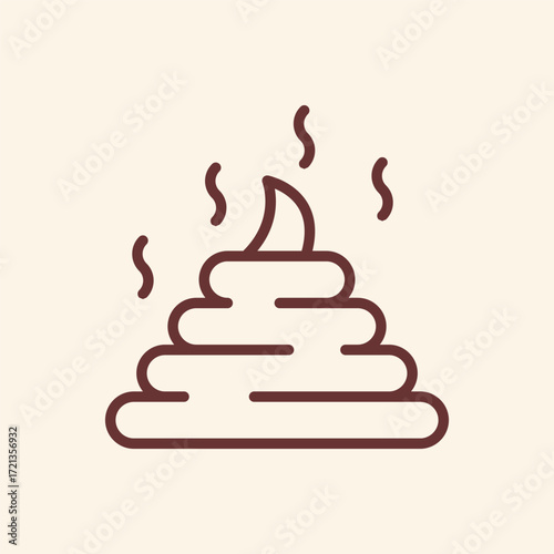 Funny poo emoji icon for social media, perfect for expressing disgust or humor, adding a playful edge to your designs and messages, modern simplicity art