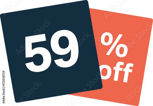 Squares showing fifty nine percent off promotion