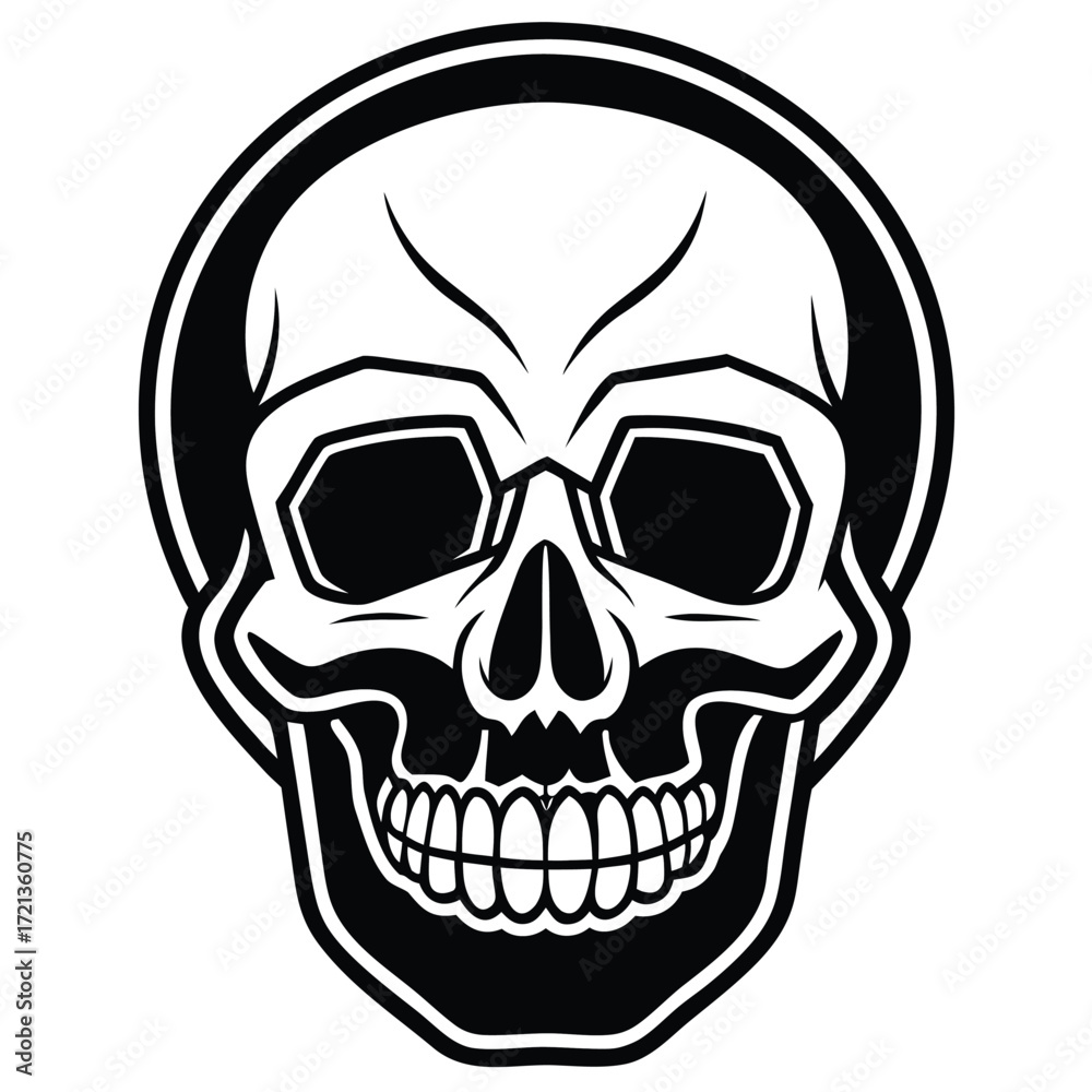 Fototapeta premium Detailed skull illustration, great for design projects