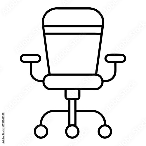 Office chair isolated on white background