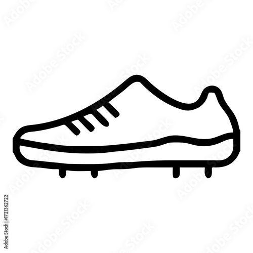 Soccer cleat isolated on white background