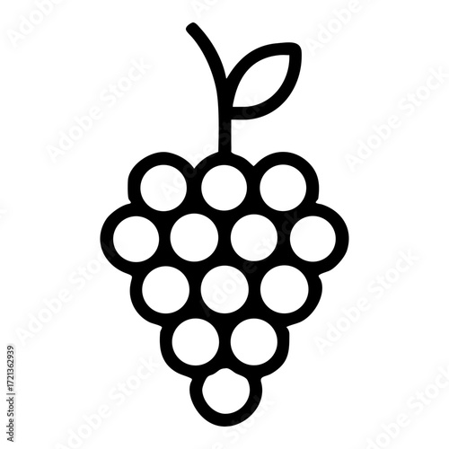 Grapes icon isolated on white background