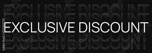 Exclusive discount text effect on for marketing campaign