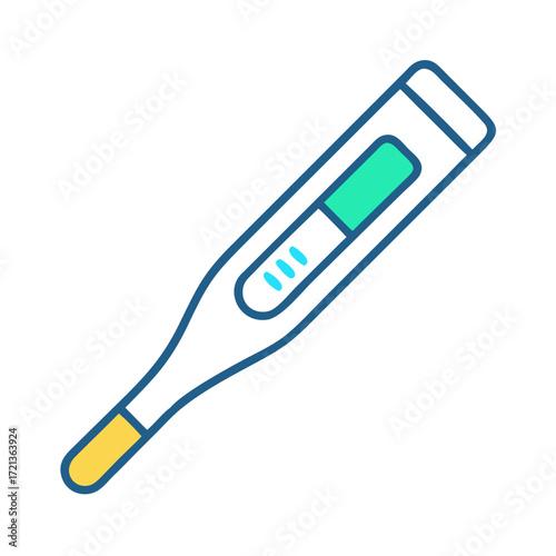 pregnancy test strip isolated flat