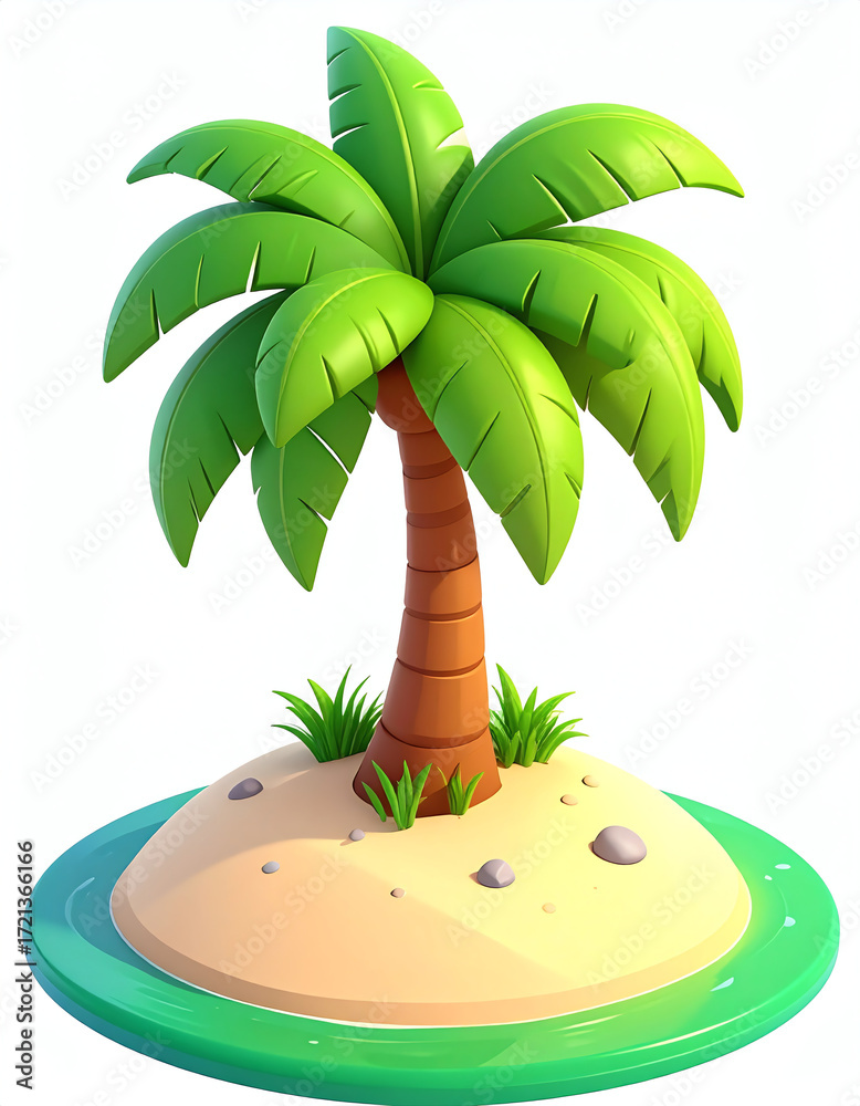 Obraz premium Tropical Island Paradise Ocean Beach Palm Tree