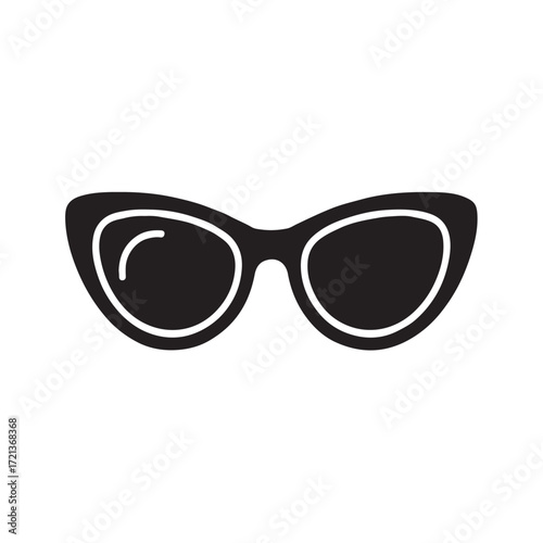 Sunglasses Cat Eye Solid Bold Design Icon