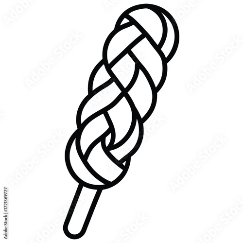Illustration of a braided ice cream, delicious treat