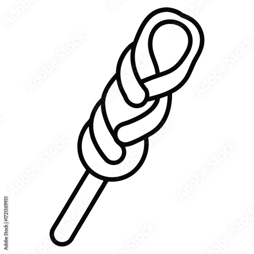 Illustration of a knotted ice cream, a unique dessert