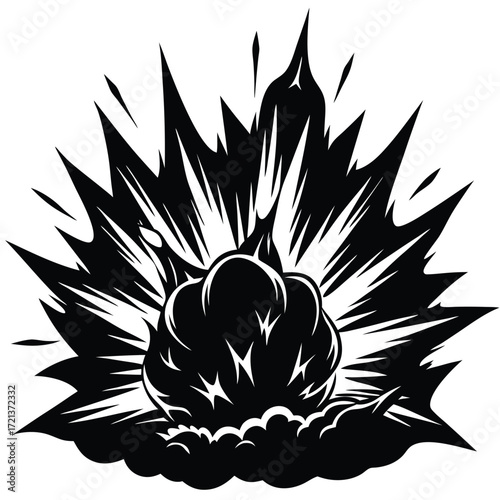 Dynamic explosion with sharp spikes