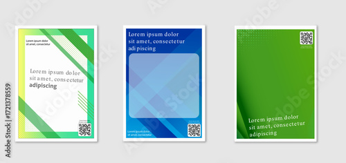 Modern fluid frame with QR code for event invitation