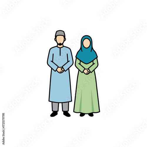 muslim clothing vector