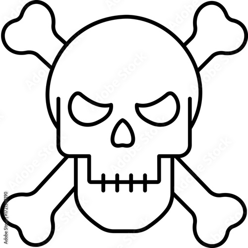 Skull Icon | Line Style Gothic & Halloween Icon