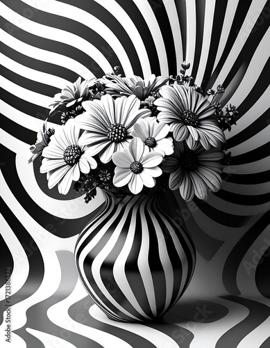 vase of beautiful flowers as background