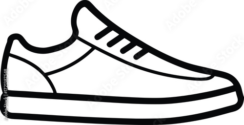 Illustration of a stylish sneaker for fashion