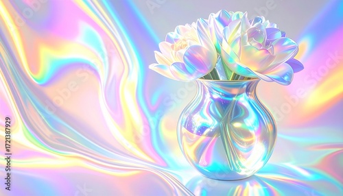 vase of beautiful flowers as background
