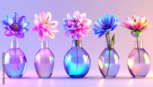 vase of beautiful flowers as background