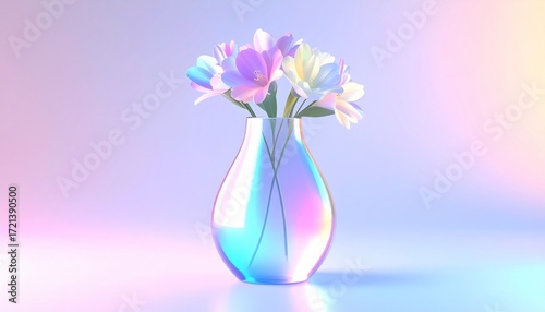 vase of beautiful flowers as background