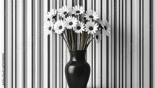 vase of beautiful flowers as background