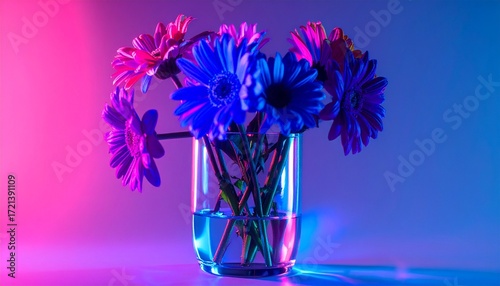 vase of beautiful flowers as background