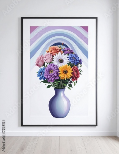 vase of beautiful flowers as background