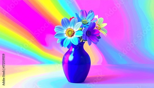 vase of beautiful flowers as background